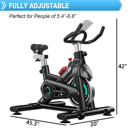 Lilac Milo indoor stationary exercise cycling bike for home use, with adjustable seat and handlebars for indoor fitness training.