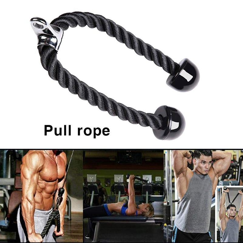 Teal Simba double head fitness pull rope biceps cord cable for strength training and workout exercises.