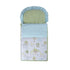 Green newborn cotton quilted nest bag by Amaranth Smokey, designed for babies, with soft padded fabric and cozy, secure interior.