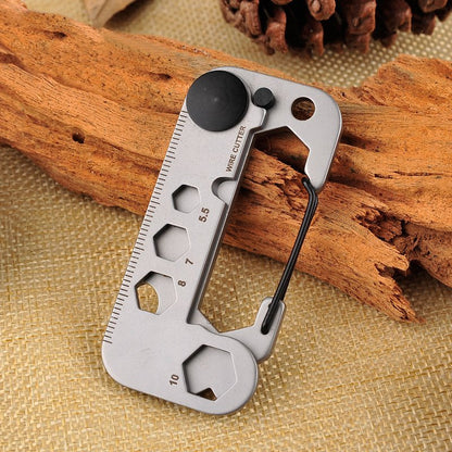 Fuchsia Molly 12-in-1 camping multi tool with various fold-out tools and features, compact and versatile for outdoor use.