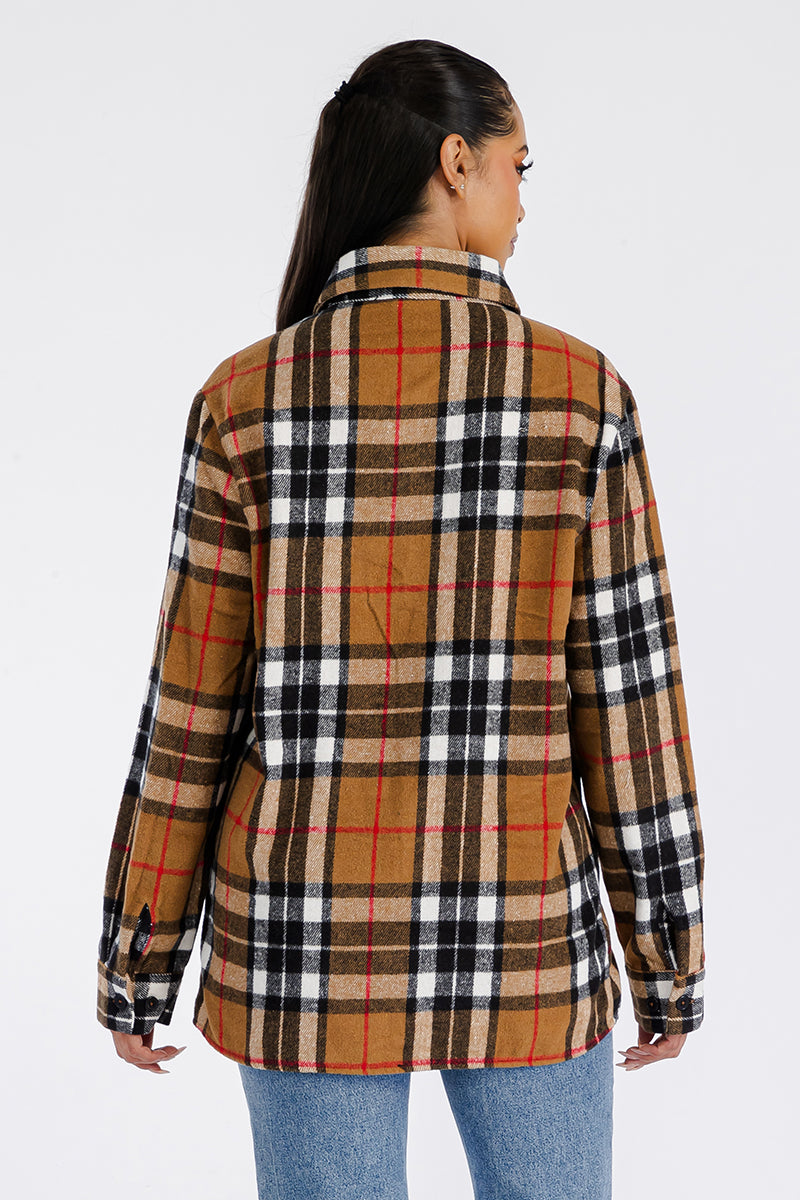 Lime Milo Boyfriend oversized soft flannel shacket in gray, featuring a relaxed fit and button-up front, casual jacket for layering.