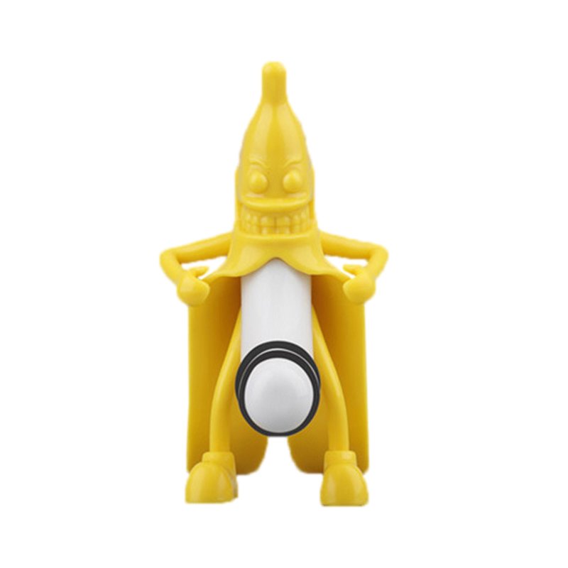 Fuchsia Molly Mr Banana Bottle Stopper for drinkware, featuring a playful banana design to seal bottles effectively.