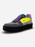 White Chaos vegan sneakers Riverside Rush BYMANYC® New York, stylish casual footwear with white and green accents.