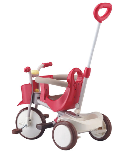 Taupe Pear Evolutive Tricycle for biking, featuring a sturdy frame and adjustable seat for young children, ideal for outdoor play.