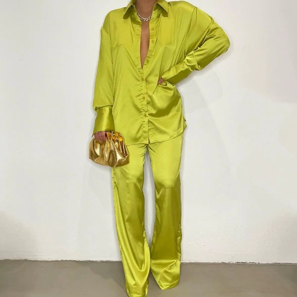 Mauve Ananke casual loose satin women&