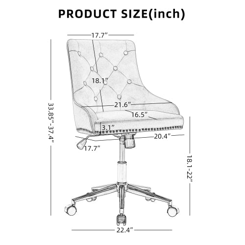 Teal Simba home office desk chair, leisure furniture for bedroom or living room, with cushioned seat and modern design.