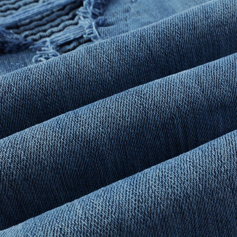 Carmine Juneberry UrbanRift™ distressed mid-waist street jeans, showing front view with ripped details and classic denim texture.
