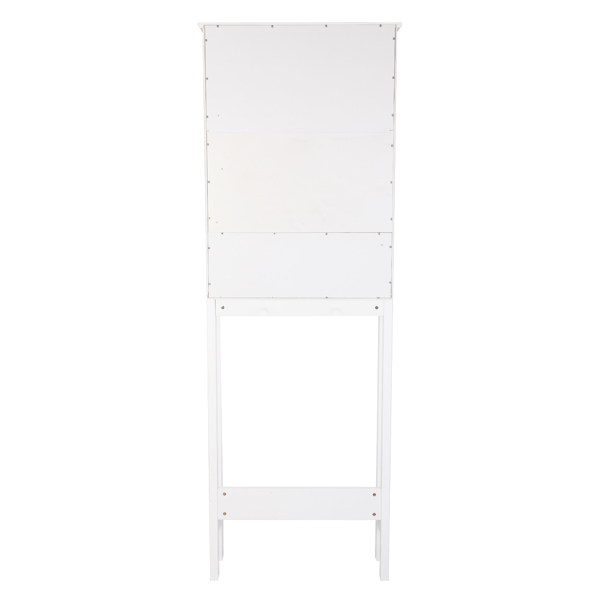 Lilac Milo bathroom double door fork toilet cabinet with sleek white finish and storage compartments for bathroom organization.