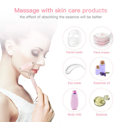 Teal Simba portable crystal double head roller massager for bath and beauty, showing its sleek design and crystal rolling heads.
