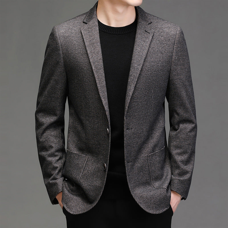 Carmine Juneberry Metropolitan Slim-Fit Blazer in Haute Edition 25, tailored dress blazer with sharp lapels and modern fit.