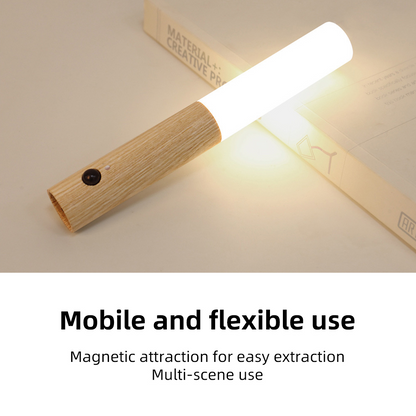 Lilac Milo portable wireless lamp with motion sensor, auto on/off tech accessory, compact design, ideal for modern home lighting.