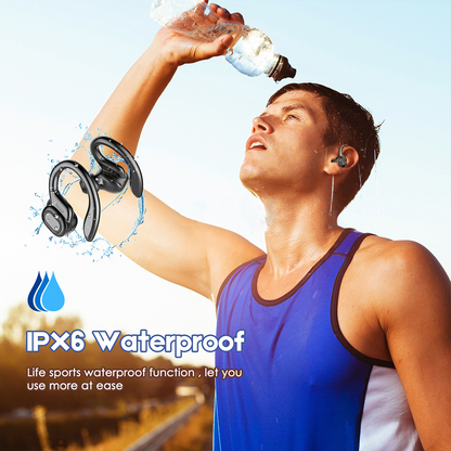 Teal Simba LED display TWS Sport Bluetooth V5.0 headset with ear tips, designed for iPhone and Huawei devices.
