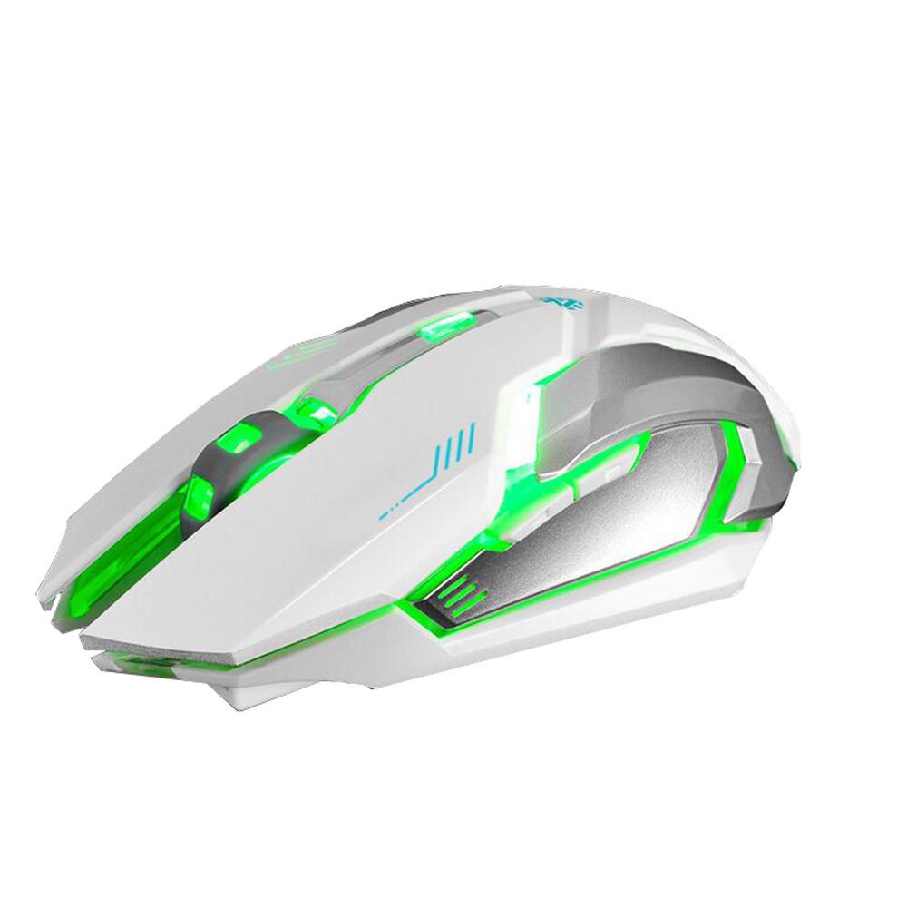 Yellow Pandora Ninja Dragon Stealth 7 wireless gaming mouse with silent LED lighting, designed for mobile and laptop use.