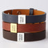 Leather bracelet with Roman numerals by Green Millie, featuring custom design, perfect for Valentine&