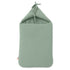 Green organic cotton bunting bag for kids and babies by Chocolate Briseis, featuring soft fabric and playful design.