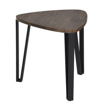 Set of three Teal Simba stacking triangle side tables with sleek, modern design for living room or bedroom decor.