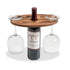Azure Lily wine glass caddy for kitchen, holding multiple wine glasses with a stylish, functional design.