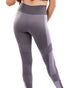 Grey Arleta seamless leggings for women by Lazurite, close-up showing soft, stretchy fabric and comfortable fit.