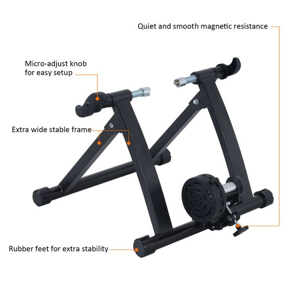 Indoor magnetic bike trainer by Taupe Shadow, folding design with exercise bicycle setup and magnetic resistance for cycling workouts.