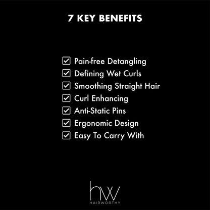 Black Sugarplum Hairworthy Hairembrace styling brush for hair, showing the brush&