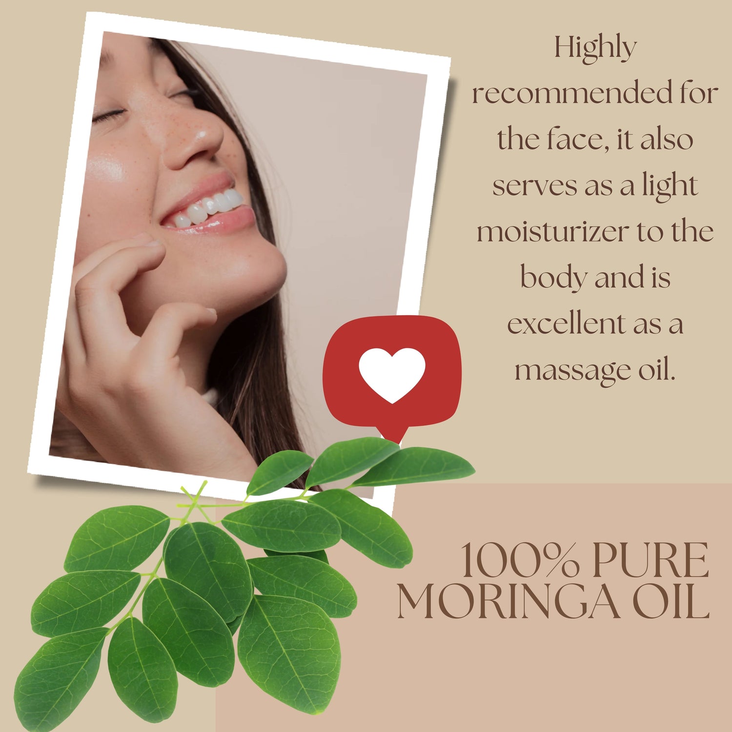 Organic yellow Poppy Moringa seed oil in a glass bottle, cold pressed and unrefined, used for skincare.