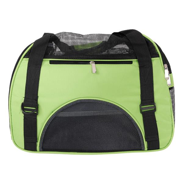 Teal Simba hollow-out portable waterproof pet handbag with breathable design, suitable for carrying small pets comfortably.