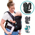 Lilac Milo portable ergonomic baby carrier with airy design and convertible hip seat, suitable for comfortable baby wearing.