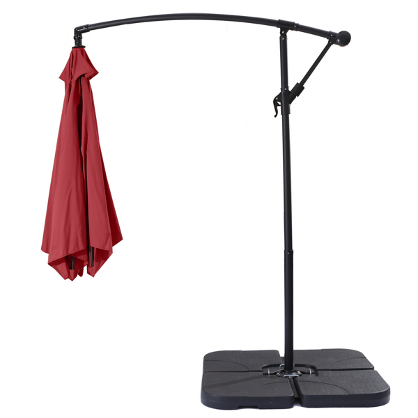 Lilac Milo 10FT Banana Umbrella waterproof folding sunshade for outdoor sports and outdoor activities, with vibrant yellow design.