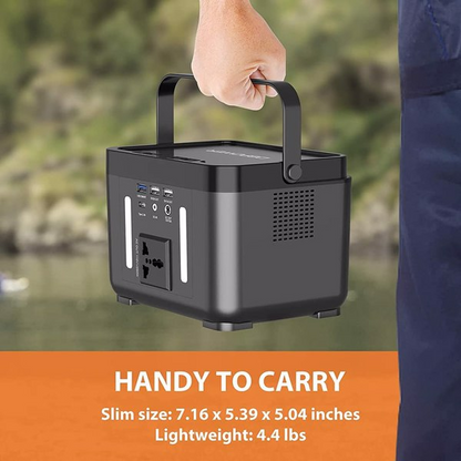 Lilac Milo 110V/250W backup lithium battery portable power station for emergency outdoor use, compact and lightweight design.