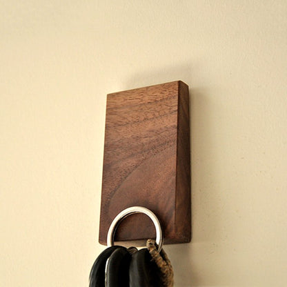 Walnut Fuchsia Molly magnet key holder with multiple hooks, perfect for home organization and stylish decor in the home and garden.