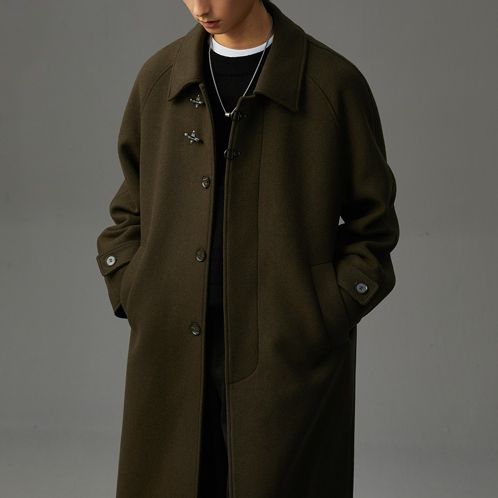 Carmine Juneberry Winter Elegance™ wool coat for women, featuring a stylish, tailored design with a warm, cozy collar.