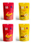 Maroon Hades 2GO! Organic dried fruit variety pack featuring assorted dried fruit pieces on a white background.