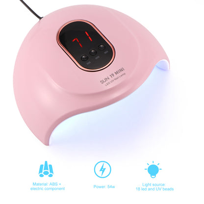 Teal Simba portable gel nail lamp for quick, at-home gel nail curing, compact and easy to use for salon-quality results.