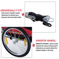 Red PawHut foldable pet bike trailer with mesh windows and sturdy frame, suitable for dogs and cats during bicycle travel.