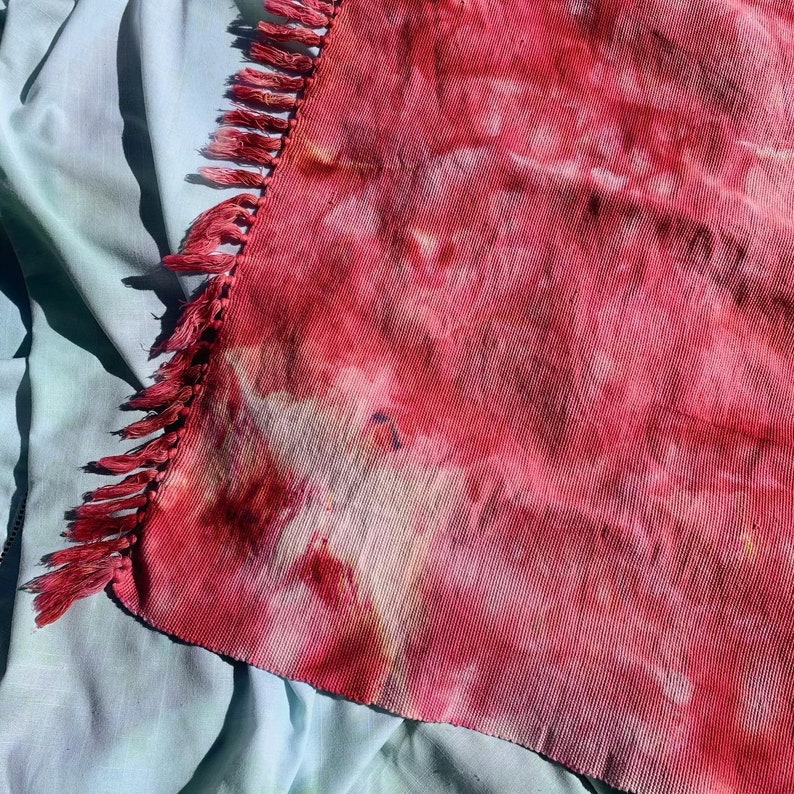 Handwoven and hand-dyed 100% cotton area rug from Raspberry Leto, 3&