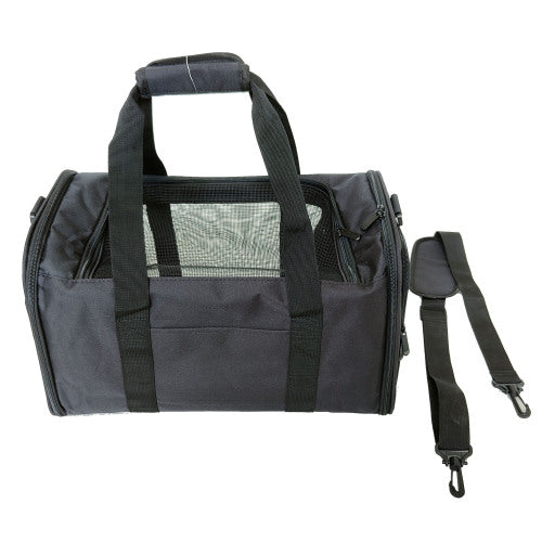 Teal Simba pet backpack carrier for cats and dogs, showing a transparent front with mesh ventilation and adjustable straps.