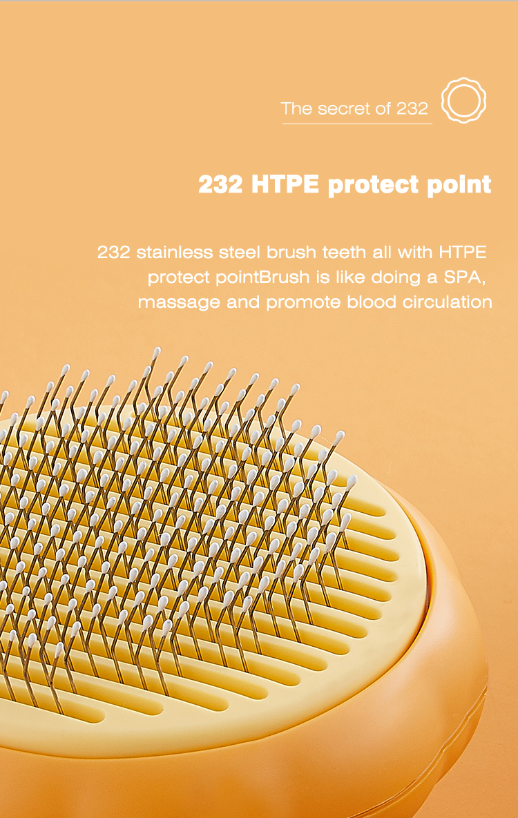 Lilac Milo pet grooming comb and cat hair brush, clean brush for cats and dogs, with fine and wide teeth for fur detangling and cleaning.