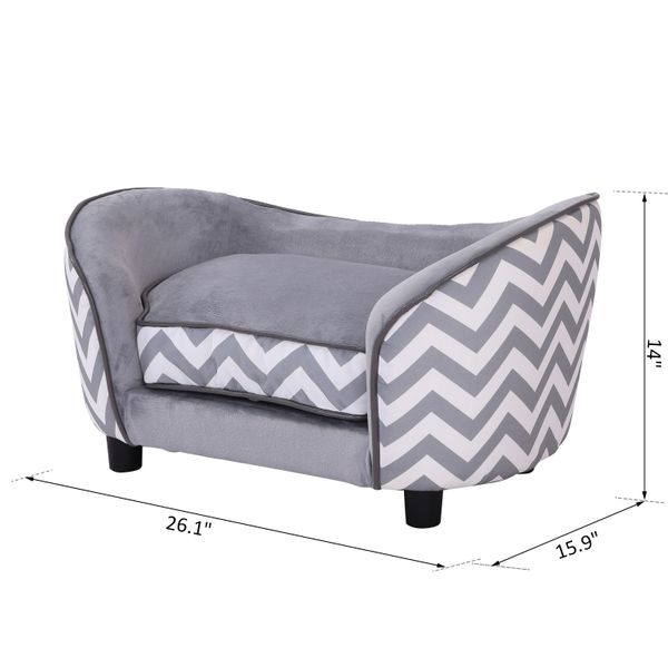 Taupe Shadow Pet Soft Warm Elevated Dog Bed with raised sides and plush cushioning, ideal for puppies and small dogs.