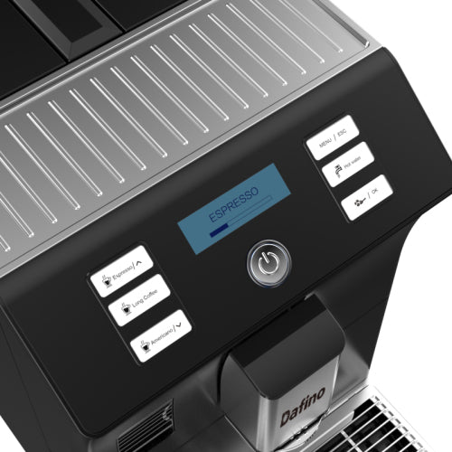 Teal Simba Super Automatic Espresso and Coffee Machine on kitchen countertop, ready for brewing fresh coffee.