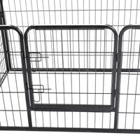 Taupe Shadow 49-inch black pet playpen with four panels, ideal for puppies, cats, and dogs, sturdy and easy to set up.