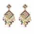 Gray Chloe trendy earrings for girls and women, stylish jewelry with a modern design, shown in a close-up image.