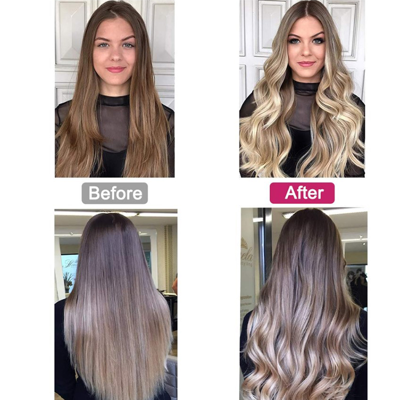 Lilac Milo LCD cordless rotating hair curler rollers with digital display for easy styling, bath and beauty hair curling tool.