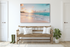White Felix glass wall art featuring sea and wave design, 18x28 inches, ideal for home decor with vibrant ocean-inspired imagery.
