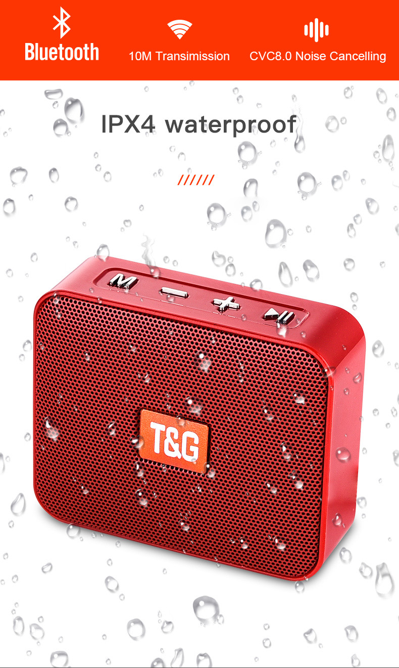 Lilac Milo TG Mini Stereo Bluetooth Speaker with TF card slot and FM radio, portable tech accessory with compact design