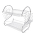 Two-layer Lilac Milo kitchen dish organizer shelf with storage bowls for organizing dishes and kitchen essentials.