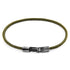 Khaki green Talbot silver and rope bracelet by Magenta Sooty, featuring a woven design with silver accents and rope detailing.