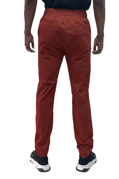 Lime Milo solid jogger pants J133 in relaxed fit with elastic waistband and cuffs, made from soft, comfortable fabric.