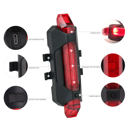 Ivory Coeus USB rechargeable head and tail light set with four LED modes for outdoor sports and outdoor activities.