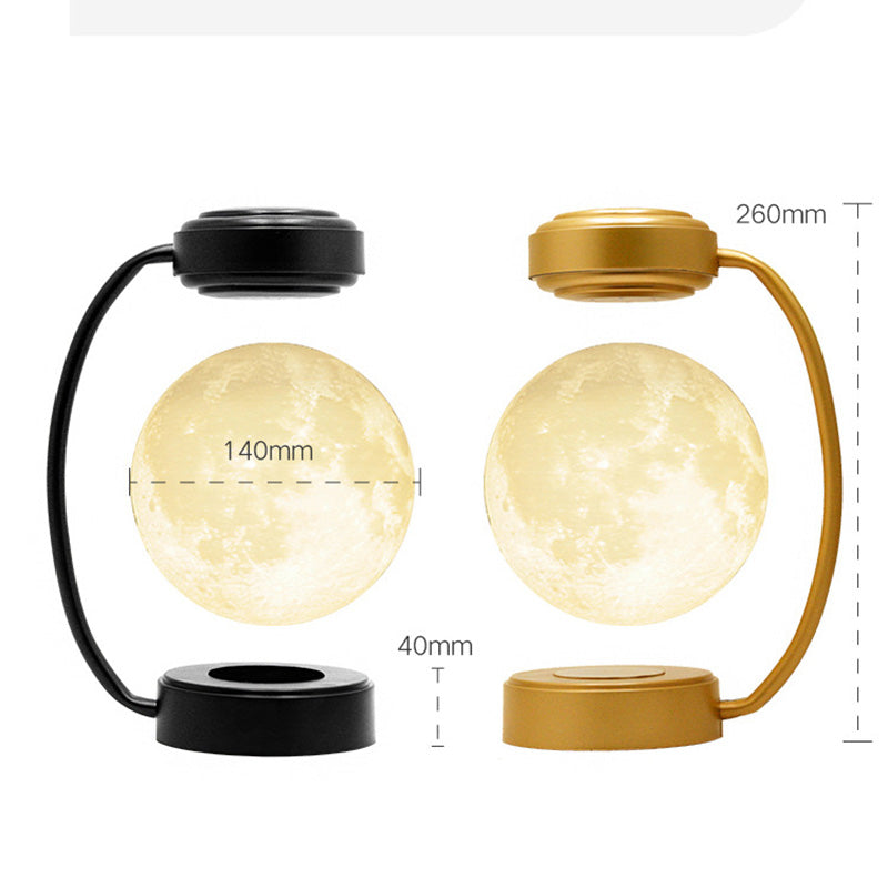 Teal Simba Creativity Magnetic Levitation Moon Lamp LED rotating hanging lamp with floating moon design and sleek tech accessories.