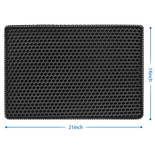 Teal Simba cat litter trapping mat with double-layer design, designed to catch and contain cat litter outside beds and blankets.